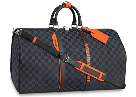 Louis Vuitton Keepall Bandouliere Damier Cobalt Race 55 Blue